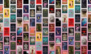 Mosaico de portadas de libros con títulos como "A Game in Yellow", "Girl Dinner" y "The Blood Queen".