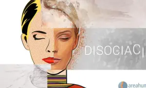 Collage de rostros con diferentes estilos artísticos, representando la disociación de la realidad.