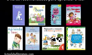 Ocho libros para aprender a leer, con personajes como Peppa Pig, Dora la Exploradora y monstruos.