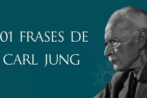 Un retrato de Carl Jung junto a "101 frases de Carl Jung".