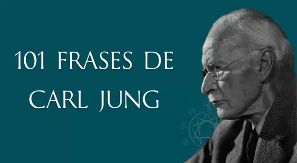Un retrato de Carl Jung junto a "101 frases de Carl Jung".