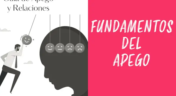 Guía de apego y relaciones. Un hombre impulsa una bola con cara feliz, representando el apego seguro, hacia otras bolas con diferentes expresiones.