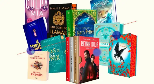 Sagas de libros que enganchan: "Culpa Mía", "Una corte de llamas", "Harry Potter", "Reina Roja", "Los juegos del hambre" y más.