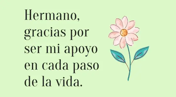 Hermano, gracias por ser mi apoyo en cada paso. Estas frases de hermanos son un tesoro.