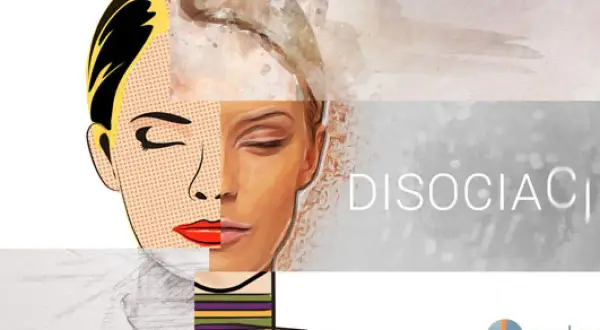 Collage de rostros con diferentes estilos artísticos, representando la disociación de la realidad.