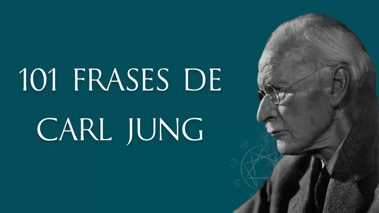 Un retrato de Carl Jung junto a "101 frases de Carl Jung".