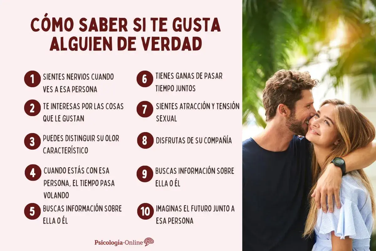 ¿Cómo saber si le gustas a un hombre? Señales de atracción: nervios, interés, disfrute de su compañía y ganas de pasar tiempo juntos.